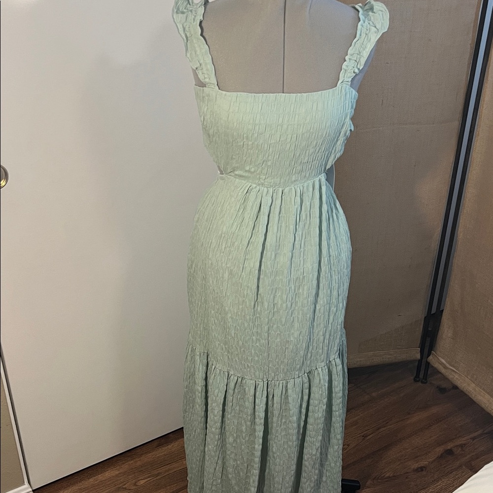 Lush Light Green Ruffled Maxi Dress